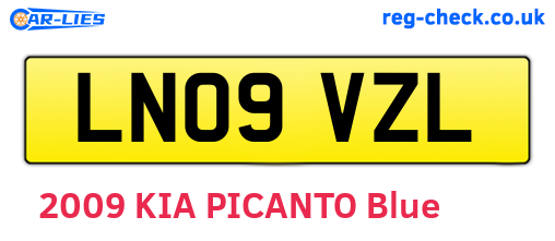 LN09VZL are the vehicle registration plates.