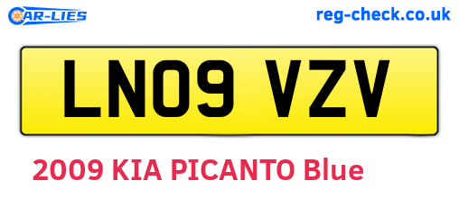 LN09VZV are the vehicle registration plates.