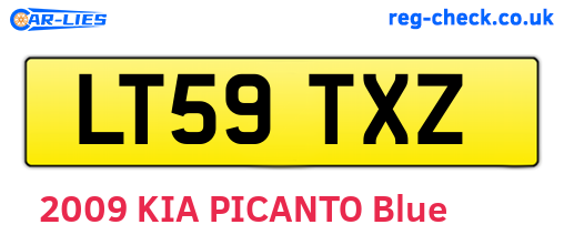 LT59TXZ are the vehicle registration plates.