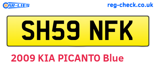 SH59NFK are the vehicle registration plates.