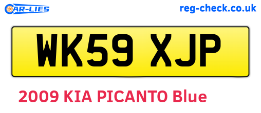WK59XJP are the vehicle registration plates.
