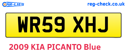 WR59XHJ are the vehicle registration plates.