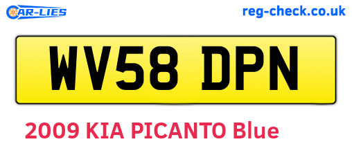 WV58DPN are the vehicle registration plates.