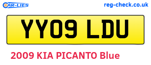 YY09LDU are the vehicle registration plates.