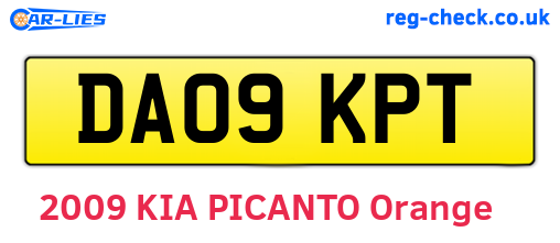 DA09KPT are the vehicle registration plates.