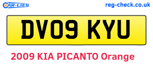 DV09KYU are the vehicle registration plates.
