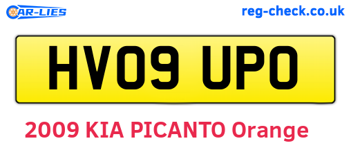 HV09UPO are the vehicle registration plates.