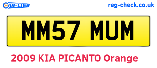 MM57MUM are the vehicle registration plates.