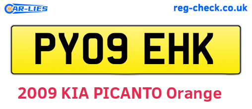 PY09EHK are the vehicle registration plates.