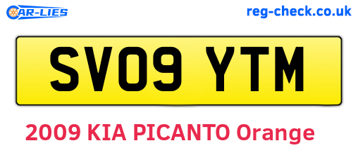 SV09YTM are the vehicle registration plates.