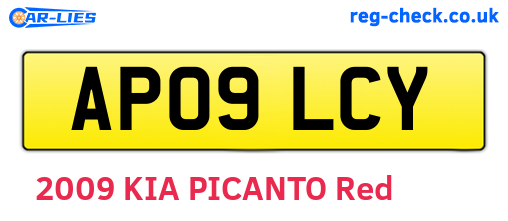 AP09LCY are the vehicle registration plates.