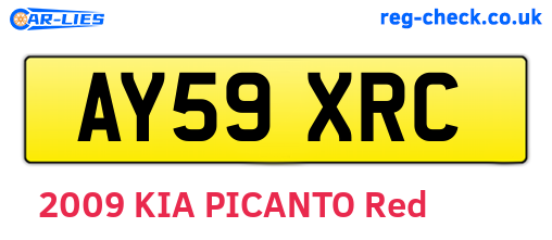 AY59XRC are the vehicle registration plates.