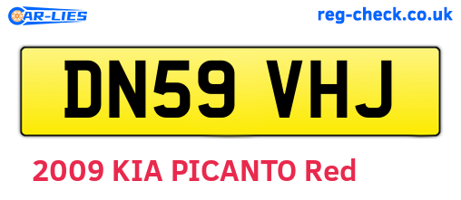 DN59VHJ are the vehicle registration plates.