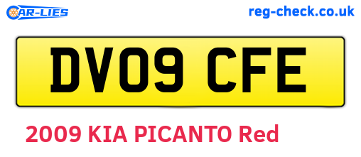 DV09CFE are the vehicle registration plates.