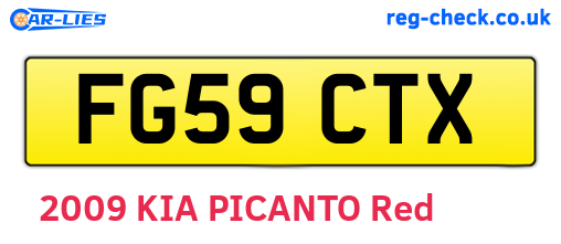 FG59CTX are the vehicle registration plates.