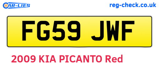 FG59JWF are the vehicle registration plates.