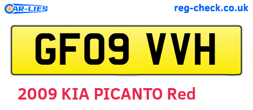 GF09VVH are the vehicle registration plates.