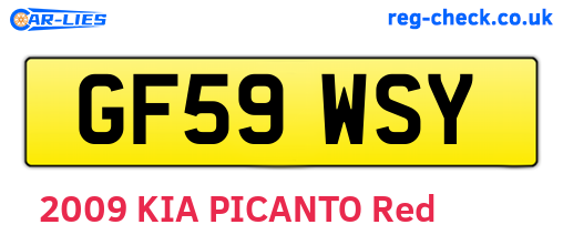 GF59WSY are the vehicle registration plates.