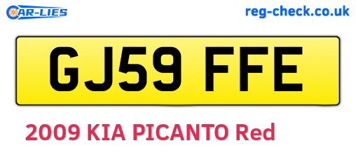 GJ59FFE are the vehicle registration plates.