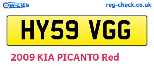 HY59VGG are the vehicle registration plates.