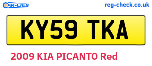 KY59TKA are the vehicle registration plates.