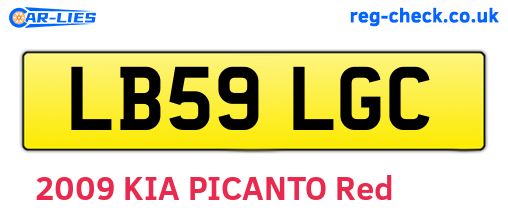 LB59LGC are the vehicle registration plates.