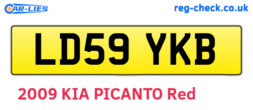 LD59YKB are the vehicle registration plates.