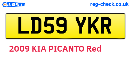 LD59YKR are the vehicle registration plates.