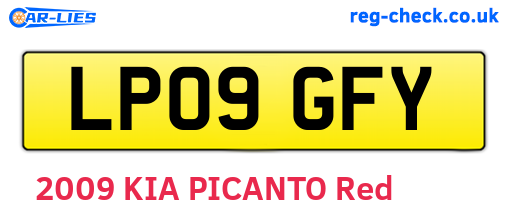 LP09GFY are the vehicle registration plates.