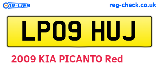 LP09HUJ are the vehicle registration plates.