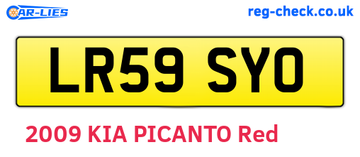 LR59SYO are the vehicle registration plates.