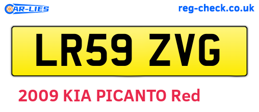 LR59ZVG are the vehicle registration plates.