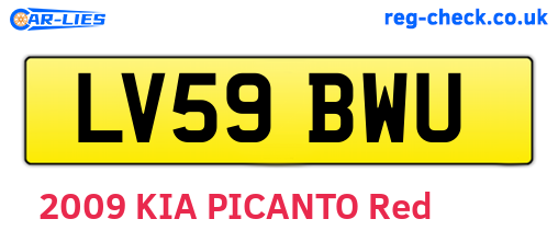 LV59BWU are the vehicle registration plates.