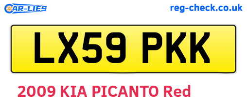 LX59PKK are the vehicle registration plates.