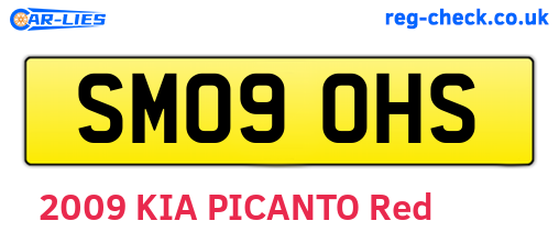 SM09OHS are the vehicle registration plates.