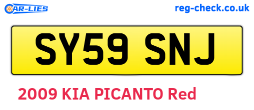 SY59SNJ are the vehicle registration plates.