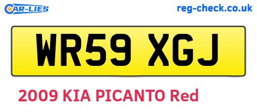 WR59XGJ are the vehicle registration plates.