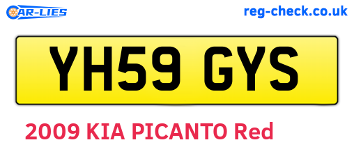 YH59GYS are the vehicle registration plates.