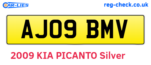 AJ09BMV are the vehicle registration plates.