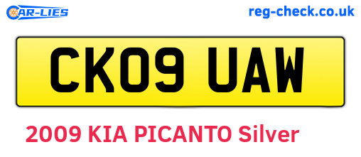 CK09UAW are the vehicle registration plates.