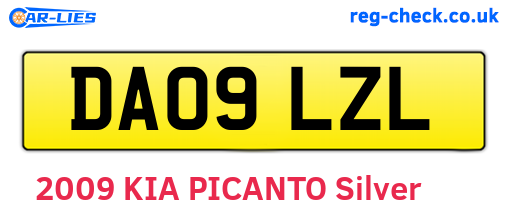 DA09LZL are the vehicle registration plates.