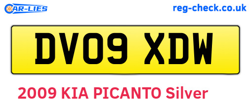 DV09XDW are the vehicle registration plates.