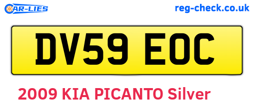 DV59EOC are the vehicle registration plates.