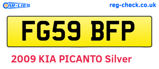 FG59BFP are the vehicle registration plates.