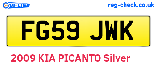 FG59JWK are the vehicle registration plates.