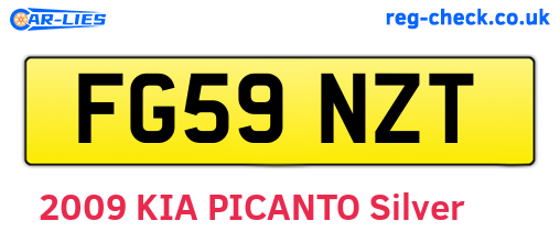 FG59NZT are the vehicle registration plates.