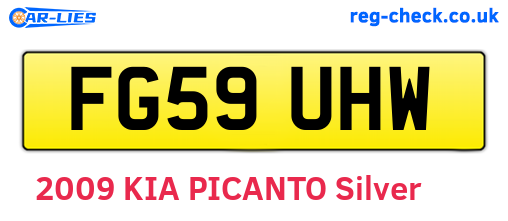 FG59UHW are the vehicle registration plates.