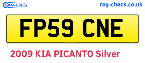 FP59CNE are the vehicle registration plates.