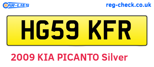 HG59KFR are the vehicle registration plates.