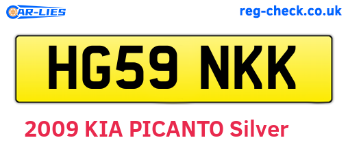 HG59NKK are the vehicle registration plates.